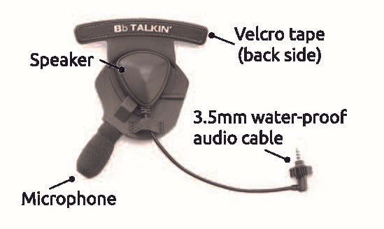 BBTalkin Waterproof Helmet Headset Single Sided